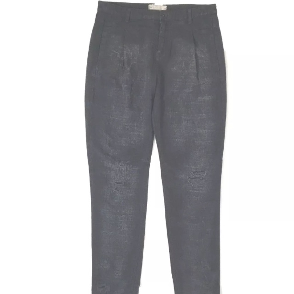FREE PEOPLE 26 Jeans black destroyed high waist